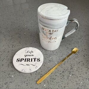 Not a Day Over Fabulous Ceramic Marble Gold Mug